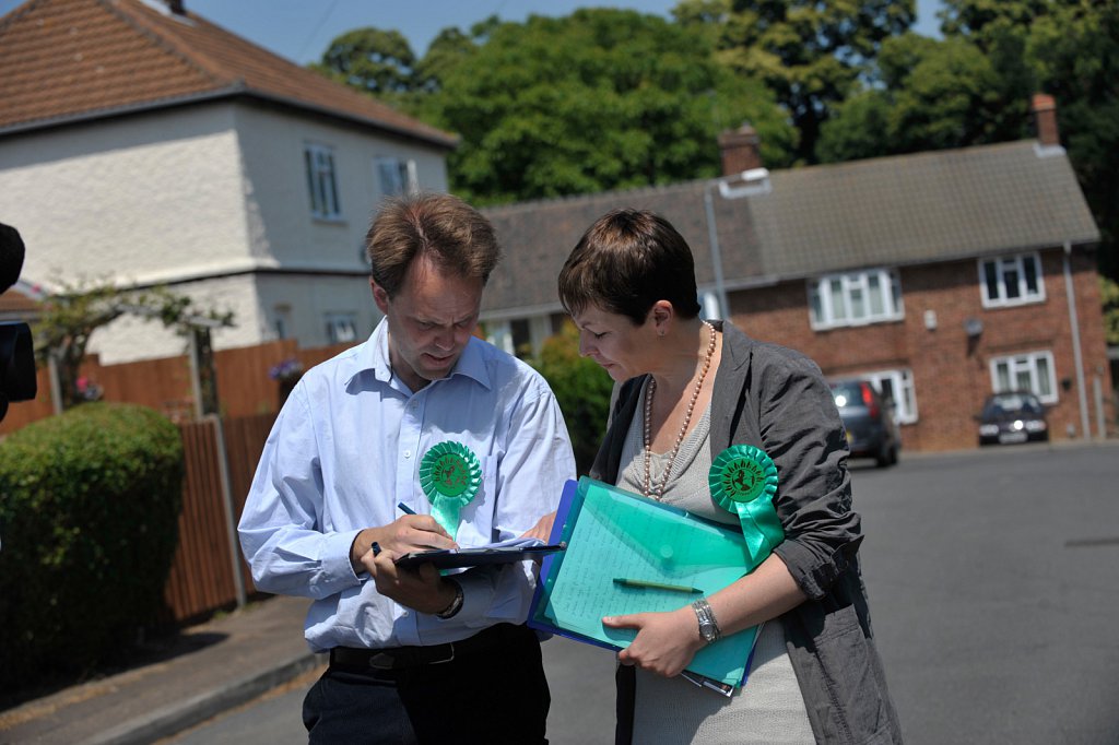 The Green Party campaigning in Norwich