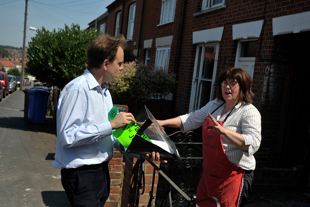 The Green Party campaigning in Norwich