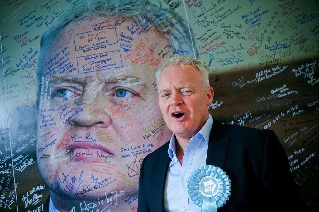 Campaigning in Peterborough with Mike Greene of the Brexit Party