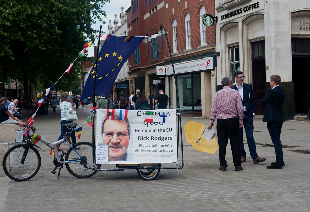 Campaigning in Peterborough with Mike Greene of the Brexit Party