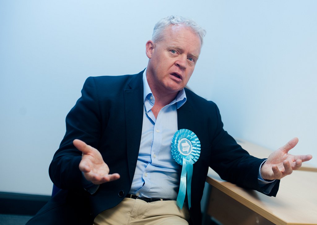 Campaigning in Peterborough with Mike Greene of the Brexit Party