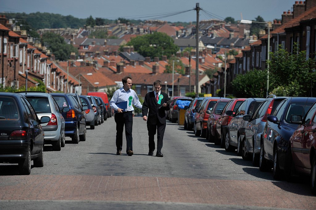 The Green Party campaigning in Norwich