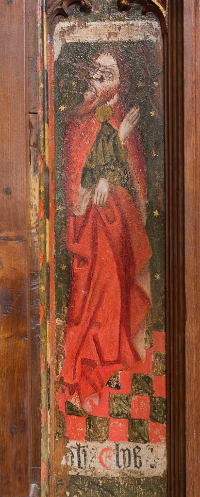 The rood screens at St Nicholas's church, Bedfield, Suffolk.