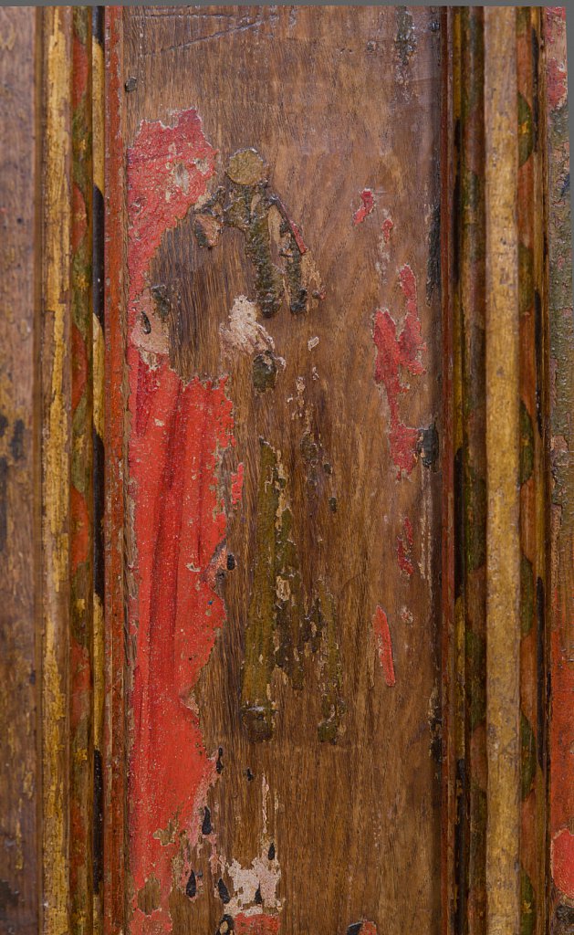 The rood screens at St Nicholas's church, Bedfield, Suffolk.