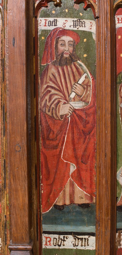 The rood screens at St Nicholas's church, Bedfield, Suffolk.