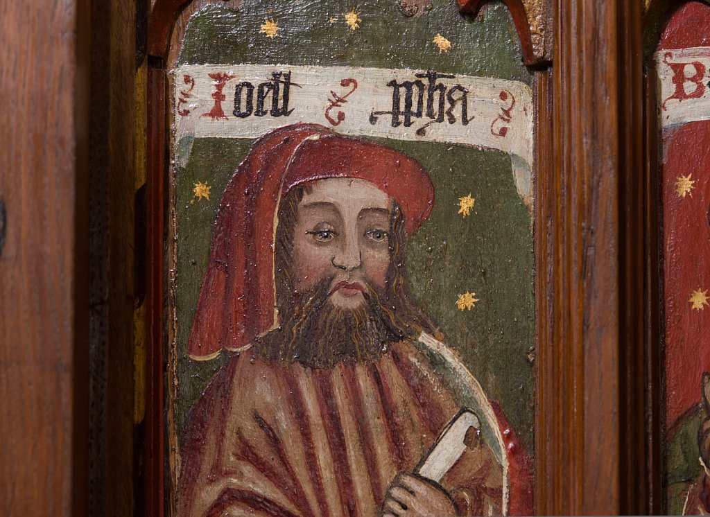 The rood screens at St Nicholas's church, Bedfield, Suffolk.