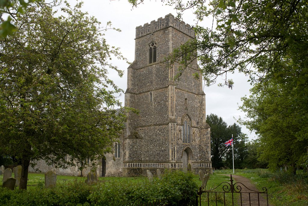 The rood screens at St Nicholas's church, Bedfield, Suffolk.