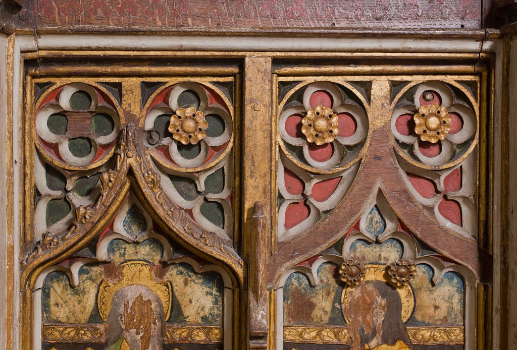  The rood screens and detail at All Saints Church, Marsham,Norfolk.