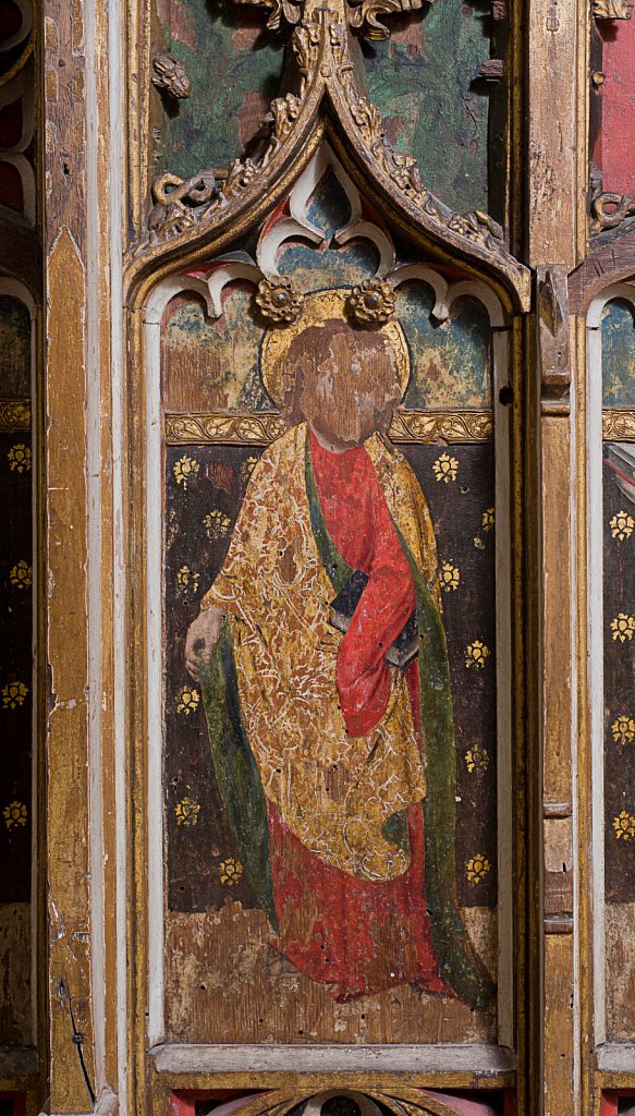  The rood screens and detail at All Saints Church, Marsham,Norfolk.