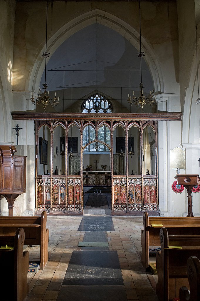  The rood screen and detail at St Michael, Barton Turf, Norfolk.