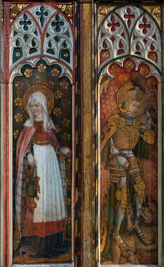  The rood screen and detail at St Michael, Barton Turf, Norfolk.