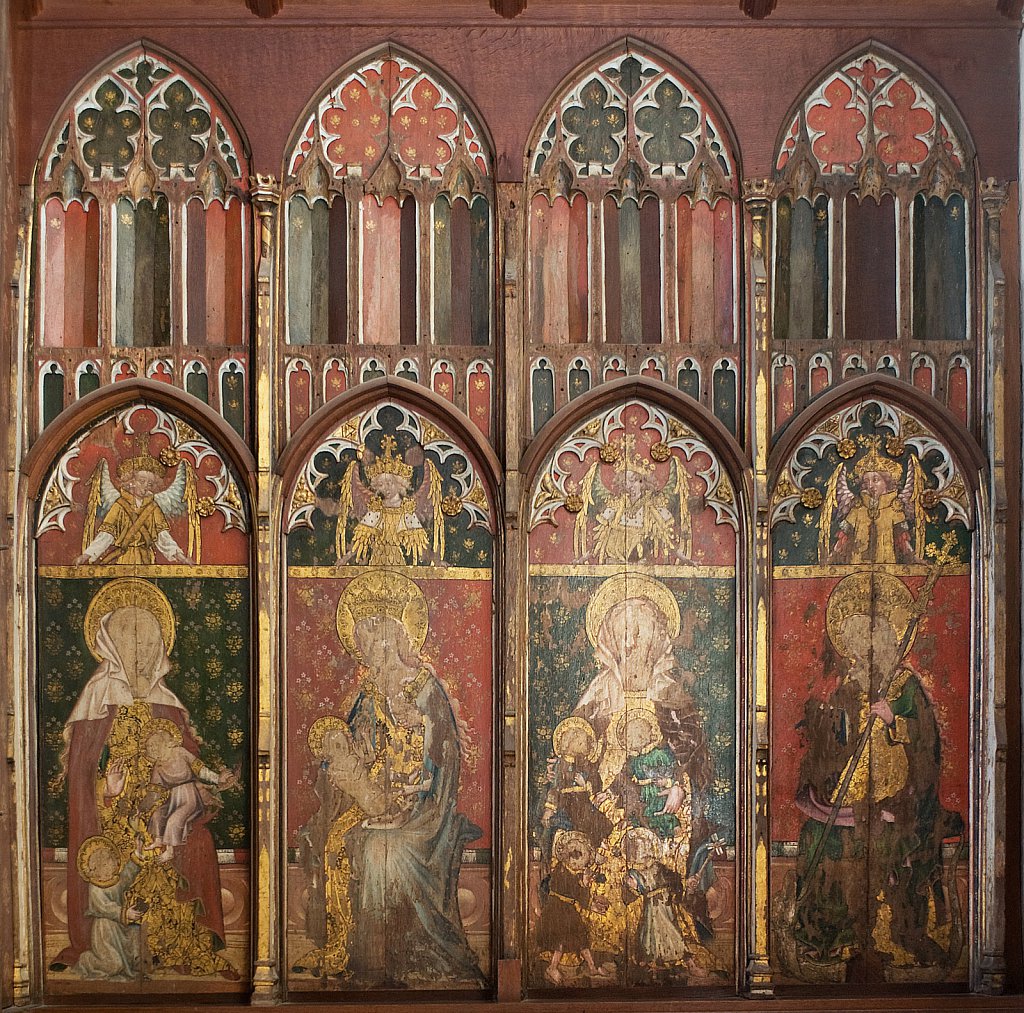  
The Rood screen & detail at St Helen's church, Ranworth, Norfolk, UK