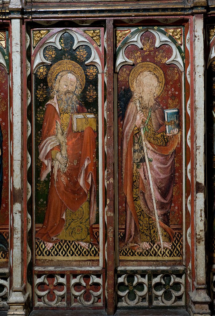  
The Rood screen & detail at St Helen's church, Ranworth, Norfolk, UK