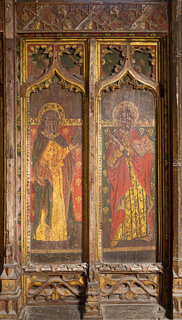  The rood screen and detail at St Botolphs Church, Trunch,Norfolk,UK