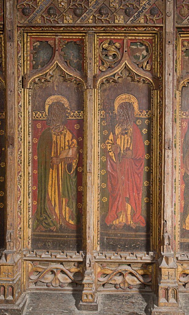  The rood screen and detail at St Botolphs Church, Trunch,Norfolk,UK