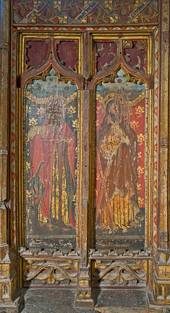  The rood screen and detail at St Botolphs Church, Trunch,Norfolk,UK