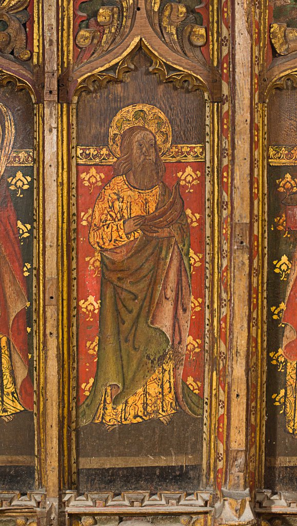  The rood screen and detail at St Botolphs Church, Trunch,Norfolk,UK