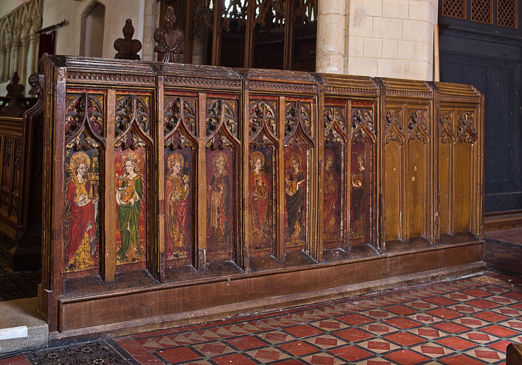  The rood screens at St Mary's Church, North Elmham, Norfolk,UK