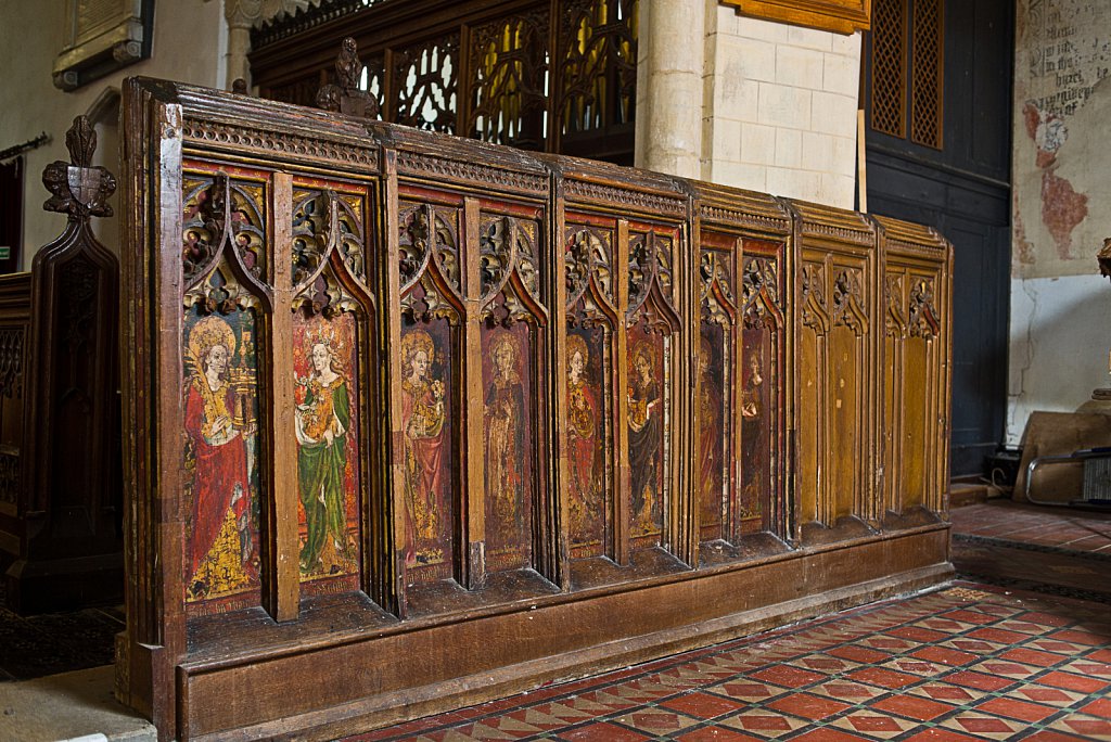  The rood screens at St Mary's Church, North Elmham, Norfolk,UK