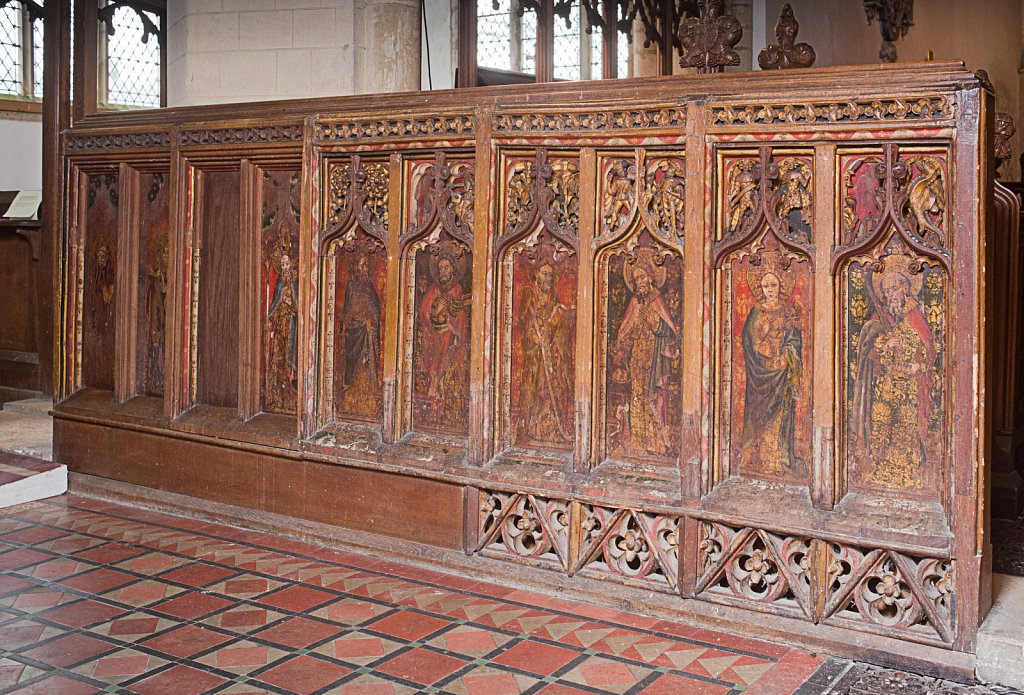  The rood screens at St Mary's Church, North Elmham, Norfolk,UK