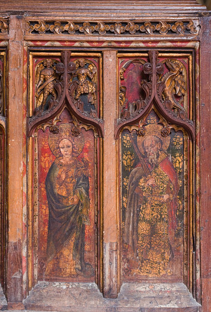  The rood screens at St Mary's Church, North Elmham, Norfolk,UK