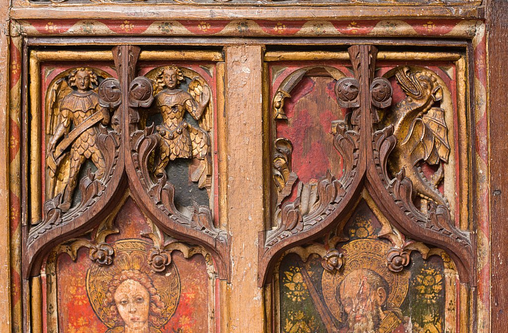  The rood screens at St Mary's Church, North Elmham, Norfolk,UK