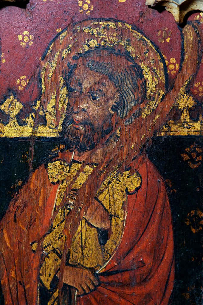 The Rood screen at Saint Mary the Virgin, Tunstead,UK