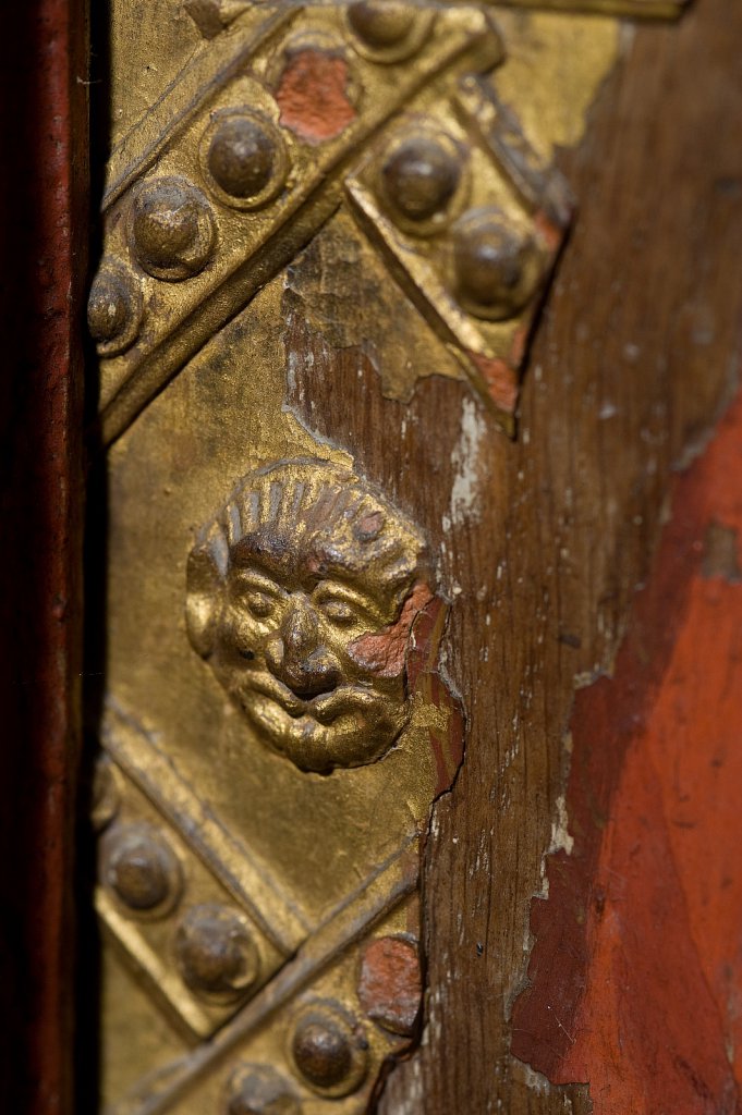 The Rood screen and detail at St Mary the Virgin, Yaxley, Suffolk,UK.