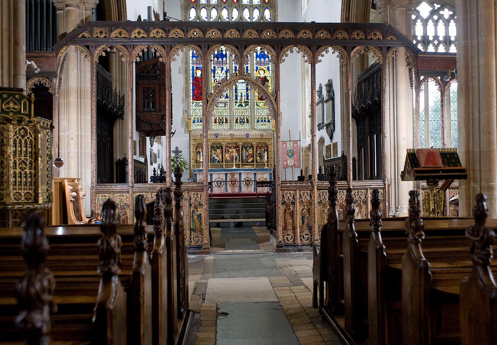   The rood screen and detail at St Edmund King & Martyr, Southwold, Suffolk,UK.