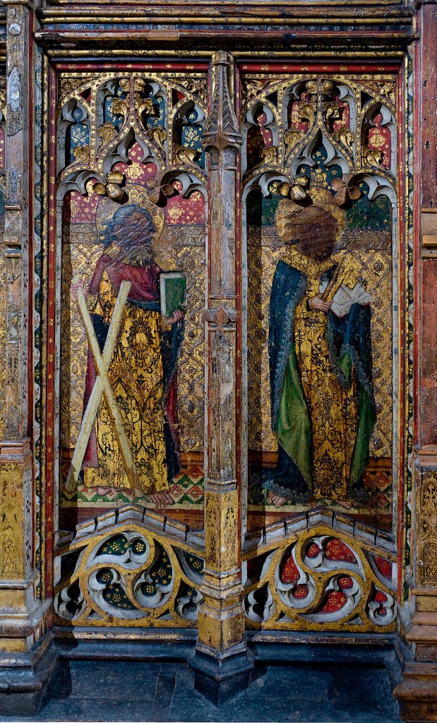   The rood screen and detail at St Edmund King & Martyr, Southwold, Suffolk,UK.