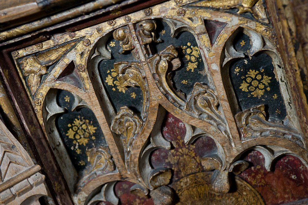   The rood screen and detail at St Edmund King & Martyr, Southwold, Suffolk,UK.