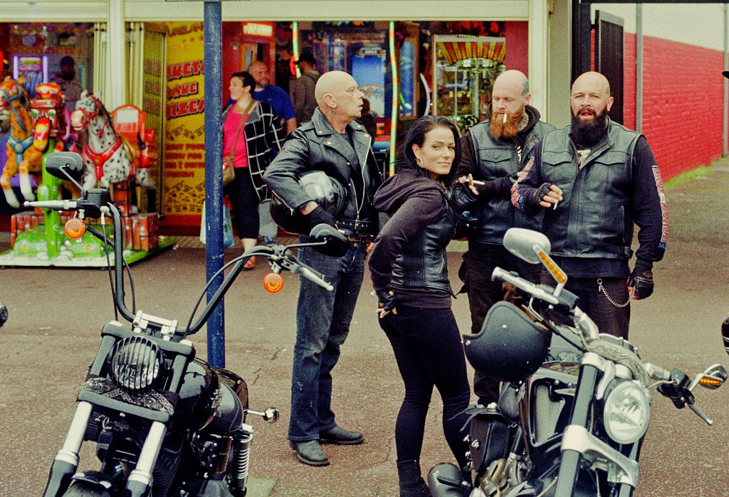 Bikers at the Wheels Festival on Marine Parade.